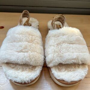 Koolaburra Cream Plush Slippers